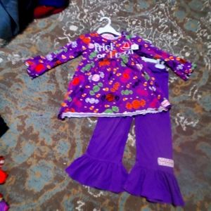 Halloween Ruffle Girl Set